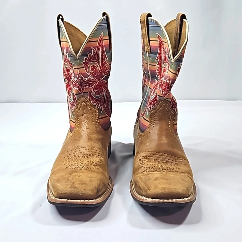 Ariat Womens Lonestar Square Toe Western Boots Size 5 - Picture 2 of 8